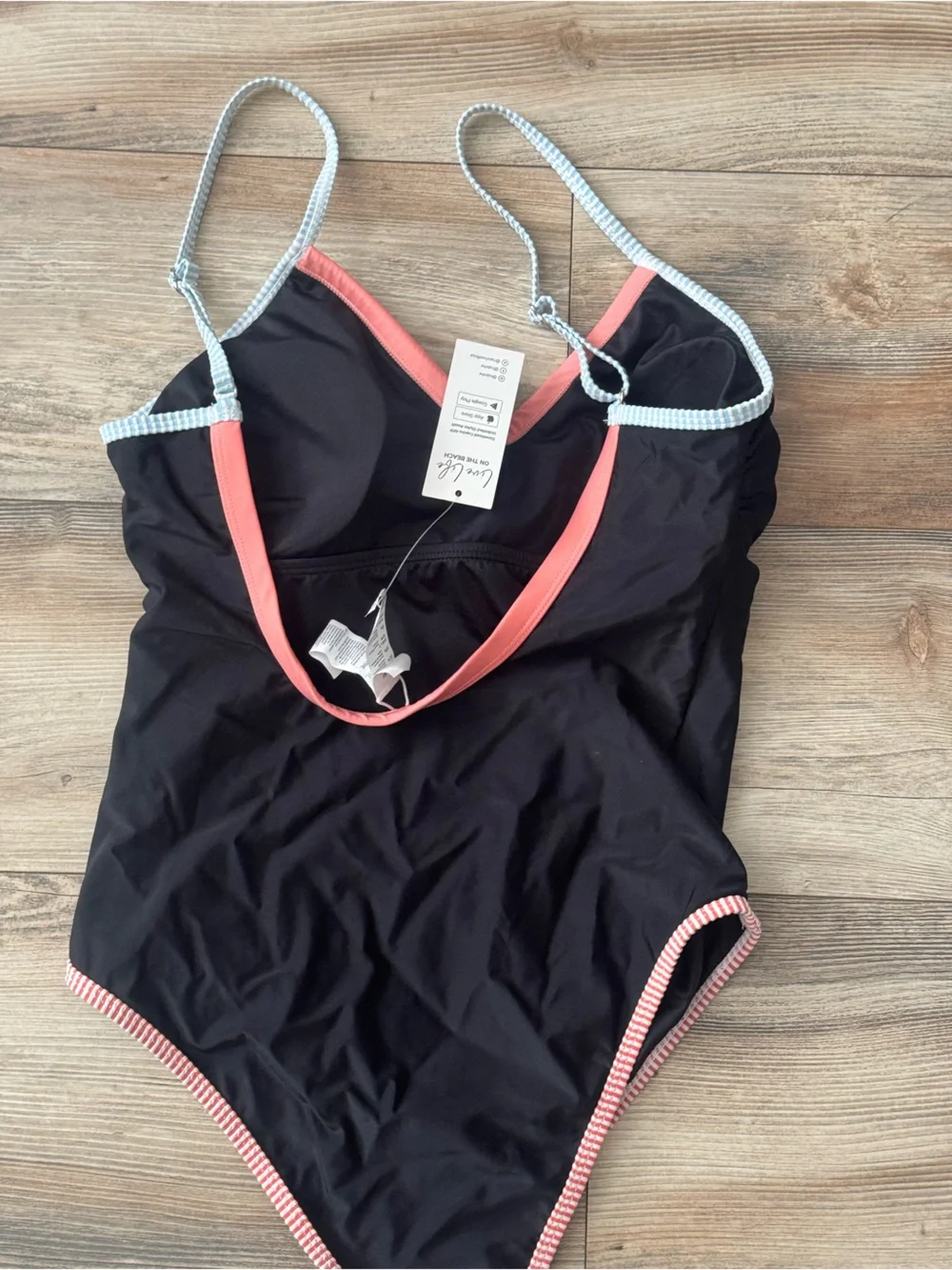 Cupshe In Your Dreams Black One-Piece Swimsuit Medium NWT